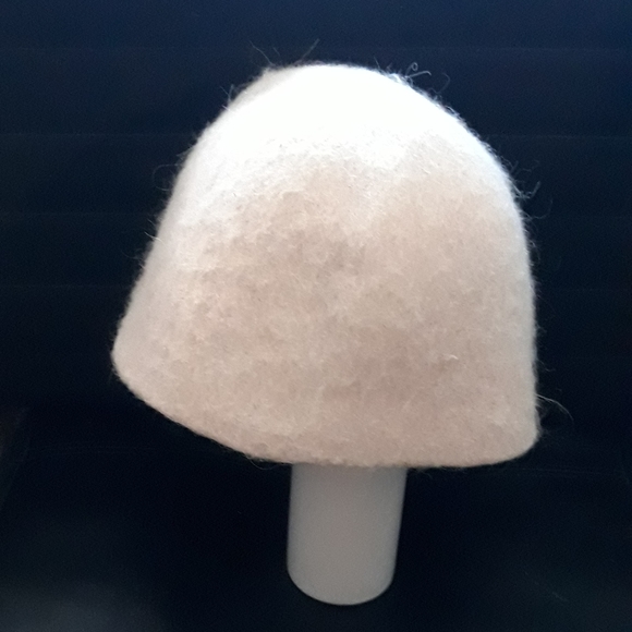 Vintage Blush Pink Cloche Hat / Women's Felt Bucket Hat - Picture 2 of 11